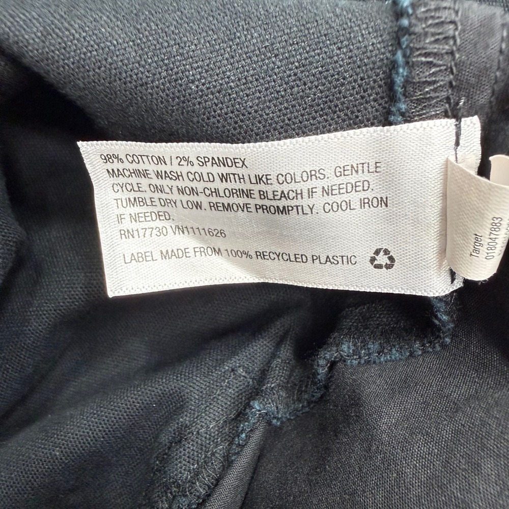 A New Day Womens High Rise Straight Leg Stretch Trousers Black Size 2 Regular - Picture 11 of 12